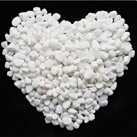 Resim Beyaz Dolomit Taş 10 Kg 1,5-2,5 Cm Dere Çakıl Taşı Bahçe Süs Taşı Saksı Teraryum Taşı 