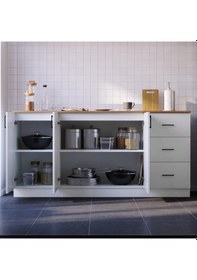 Resim Ride Mutfak Dolabı Alt Modül 180 Cm Çekmeceli Tezgah Dahil Beyaz 