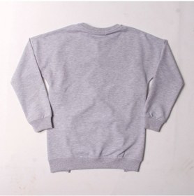 Resim Toontoy Kız Çocuk Sweatshirt Renkli Angel Nakışlı Gri Melanj 