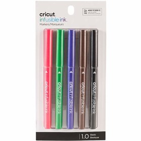 Resim Cricut 2006256 Explore Maker Infusıble Ink Orta Uçlu Kalem Seti 5li Paket Temel Renkler 