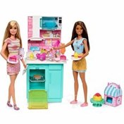 Resim Barbie Brooklyn ve Malibu Pasta Yapıyor Oyun Seti HJY94 
