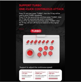 Resim Nintendo Switch Ps4/3 B İçin Arcade Oyun Konsolu Bluetooth Kontrol Cihazı Siyah 