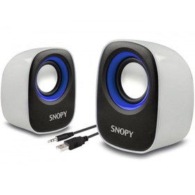 Resim SN-120 2.0 USB Speaker Beyaz Sarı Bilgisayar Hoparlörü 