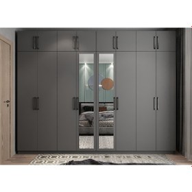 Resim Hugo 8 Kapaklı Dolap Gardırop Füme 