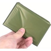 Resim Dashanshop 1 Adet Zeytin Yeşili Acil Durum Battaniyesi - Kampçılık Doğa Yürüyüşü İçin Dayanıklı Yeşil 