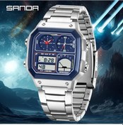 Resim Oldfriend Sanda Erkek Spor Saati Su Geçirmez 50m Kronograf Alarmlı Gümüş Mavi Diğer 