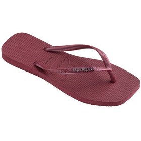 Resim Havaianas Square Logo Metallic Plaj Terliği 4148257 Amarant Rengi Koyu Kırmızı 