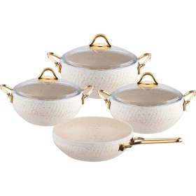 Resim Özkent K-590 Hira Güveç Tencere Seti - Krem 