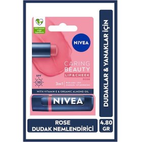 Resim NIVEA Renkli Nemlendirici Dudak Bakım Kremi Rose 4.8 G 