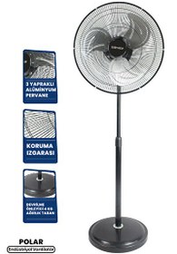 Resim Goldmaster Polar Bakır Motorlu 20" Salınımlı Hız Ayarlı Ayaklı Ayarlanabilir Vantilatör 