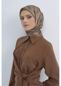Resim Armine Saf İpek Sura Eşarp-2026 İlkbahar-yaz- 952200d Kahve-kiremit 