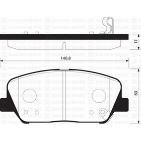 Resim SANGSIN ÖN BALATA HYUNDAI İ30 11 İ30 CW 12 İ30 COUPE 13 KIA CEED 1.4-1.6-1.6 GDİ-1.4 CRDİ-1.6 C 18051 