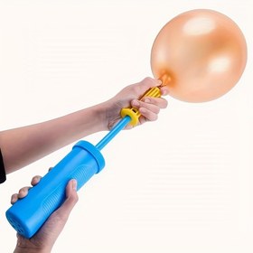 Resim Balon Pompası El Tipi, Balonlar İçin Şişirici Hava Pompası - Çift Aksiyon El Üfleyici Hava Pompası - Balon Şişirici Pompası - Manuel Balon Şişiriciler Makinesi Paskalya Hediyesi, Paskalya Oda Dekoru 