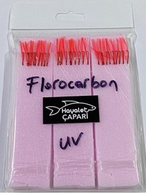 Resim Florocarbon Arnavut Çaparisi 12 No 3lü Paket 0.12/0.24 Uv Kırmızı 