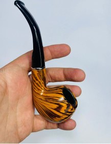 Resim Ahşap Görünümlü Çizgili Pipo 2parça //13cm 