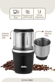Resim Sinbo SCM-2982 Kahve ve Baharat Öğütücü Krom 