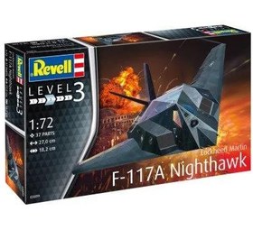Resim Revell 1:72 Lockheed Martin F-117A Nighthawk Stealth Fighter 03899 