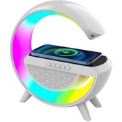 Resim AC AYDINLATMA RGB Ledli ve Kablosuz Telefon ŞarjlI Bluetooth G Hoparlör 