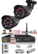 Resim IDS DS-2015HD-SET2-320-BLACK 2 Kameralı 1080P Full HD 5 MP Sony Lensli Kamera Seti - 2015 