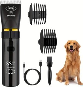 Resim Willowhaven Siyah Evcil Hayvan Tıraş Makinesi Kedi Köpek Saç Kesme Makinesi Şarjlı Profesyonel Kırpma Seti 