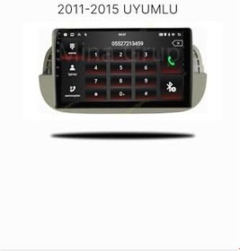 Resim Fiat 500 / 500C (2011-2015) Uyumlu Android Multimedya Sistemi - Kablosuz CarPlay & Android Auto, HD Dokunmatik Ekran, GPS Navigasyon, Bluetooth, Geri Görüş Kamerası Hediyeli (4, GB) 