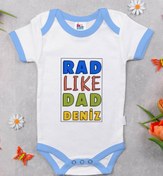 Resim BK Kids Kişiye Özel Mavi Bebek Body Zıbın - Model 113 