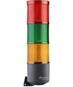 Resim MUCCO 3 Katlı Kuru Kontaklı Döner Buzzer Işıklı Kornalar Snt-k7013-d3-12-24v Ac - Dc 