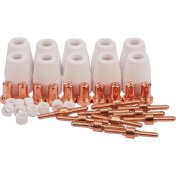 Resim Kagen 40 Adet Hava Plazma Kesici Sarf Malzemeleri Fit Uzatın Pt-31 Lg-40 Torch Cut-40 50 Standart Ipuçları/meme Elektrotları Kalkan Fincan (Yurt Dışından) 