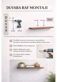 Resim Barok Duvar Rafı Uçan Raf Gizli Raf Ceviz 