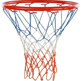Resim Basketbol Filesi - Basketbol Pota Ağı - Mavi-Beyaz-Turuncu (2 Ade 