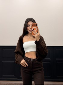 Resim LOISY Kadın Balon Kol Triko Bolero 