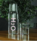 Resim İkon store Pembe H2o Cam Başucu Sürahisi 