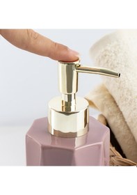 Resim Porsima 3205 Seramik Sıvı Sabunluk Lavabo Sabunluğu 250 Cc Pudra 