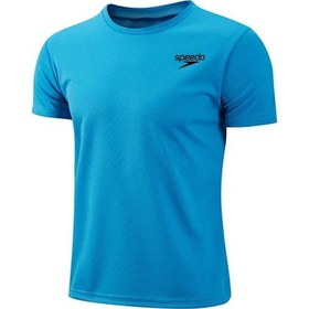 Resim Snapbuy Erkek Çabuk Kuruyan Tişört - Yaz Spor Koşu Atletizm Kısa Kollu Sıfır Yakamavi Mavi 