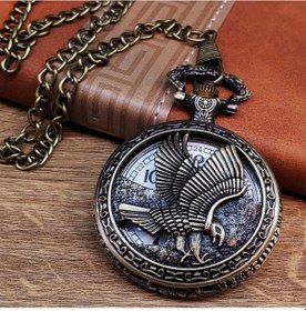 Resim Kartal Tasarımlı Köstekli Saat Renkli 