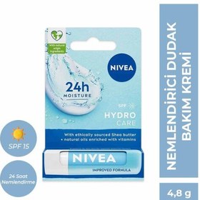Resim Nivea Hydro Care Spf15 Dudak Bakım Kremi 4.8 gr 