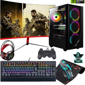 Resim GAMELİNE ELS15 RYZEN 5 5600 32GB DDR4 500GB SSD RTX3060 12GB 24" CURVED OYUNCU MASAÜSTÜ BİLGİSAYAR 