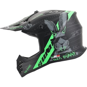 Resim SWAY BUNNY Black Gren Çocuk Cross Kask 