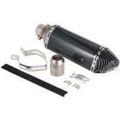 Resim Mufunye 38-51mm Karbon Fiber Renkli Küçük Eğik Altıgen Kuyruk Tamir Egzoz Susturucu Motosikletler İçin Fit İle Atv Evrensel Karbon Fiber Renk 