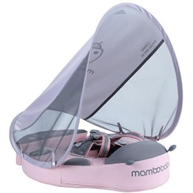 Resim Mambobaby Emniyetli Gölgelikli Ve Ayak Destekli Yüzme Simidi - Pembe Uğur Böceği 