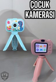 Resim ZERO LAND SEPETIM Ayaklı Mini Fotoğraf Makinesi Çocuk Için Eğitici Video Kamera 