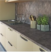 Resim Laminat Mutfak Tezgahı Yeşil Yonga Levha Overlayli Yüzey 