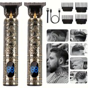 Resim WEEME T9 Kablosuz Elektrikli Saç Kesme Makinesi Erkekler İçin, T-Head Ekli USB Şarj Edilebilir Trimmer, Lityum Pil, Berberler ve Ev Kullanımı İçin Saç Kesme Aracı, Saç Kesme Kiti | Zarif Tasarım | Dayanıklı Plastik 