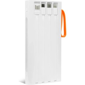 Resim Powerway 10.000 Mah Pd 22.5W Dahili Kablolu Hızlı Şarj LED Fener Gerçek 10.000 Mah QC10 Powerbank 