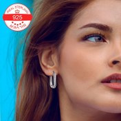Resim Günlük Kıyafetler ve Özel Günler İçin Mükemmel - Anneler Günü, Düğünler, Doğum Günleri, Okula Dönüş, Paskalya vb. için Şık U-Şekilli 925 Ayar Gümüş Halka Küpeler Çifti | İnce Halka Küpe | 925 Ayar Gümüş Takı 