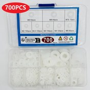 Resim 700/1200 adet Naylon Düz Halkalar Mühür Yıkama Kiti Loosening Önleme Plastik Gasketler Onarım Musluk Boru Su Hortumu Mobilya 