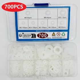 Resim 700/1200 adet Naylon Düz Halkalar Mühür Yıkama Kiti Loosening Önleme Plastik Gasketler Onarım Musluk Boru Su Hortumu Mobilya 