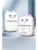 Resim TeknoKesgin C9 Pembe Mini Yazıcı Taşınabilir Termal Yazıcı Kablosuz Bağlantı Ap Kontrol Cep Yazıcısı 