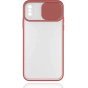 Resim Canpay Apple iPhone Xs 5.8 Uyumlu Kılıf Kayar Sürgülü Lens Koruma Sliding Lens Protective Case 