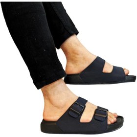 Resim Pierre Cardin 7408 Lacivert Çift Tokalı Yumuşak Taban Erkek Terlik 